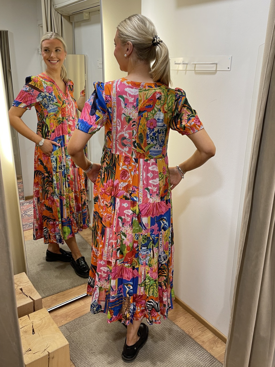 Orientique x Escape, Stefania Dress V Maxi 30152