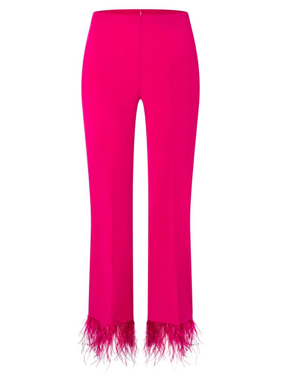 Ana Alcazar jerseyhousut höyhenillä 050201-3426 fuksianpunainen