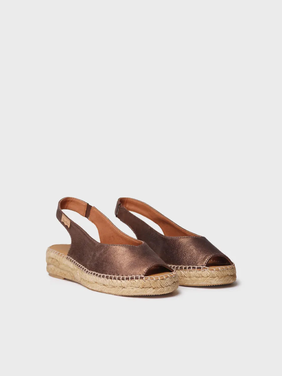 Toni Pons ERICA-AS nahkaiset espadrillot, Bronze