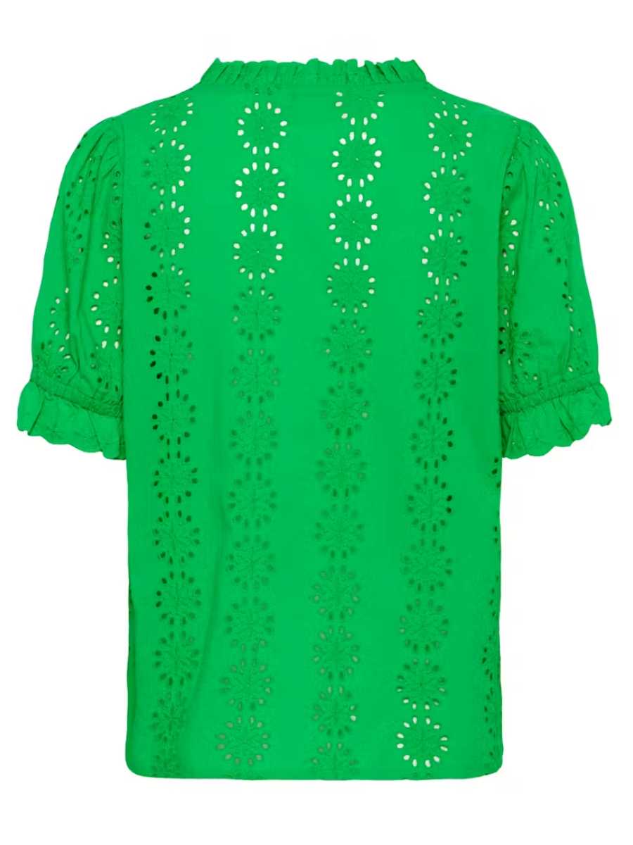 Kaffe Dona puuvillapusero, vaaleanpunainen ja vihreä