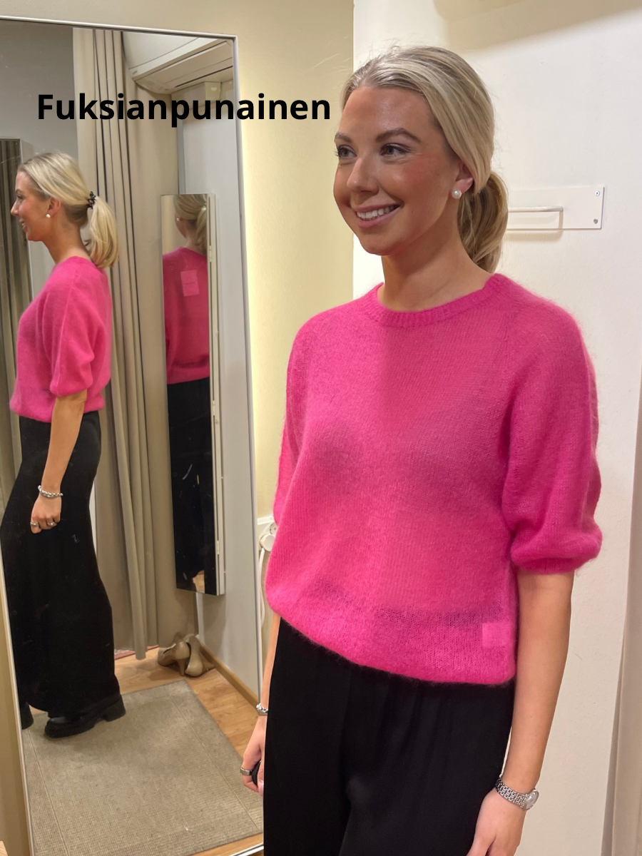 Sulo lyhythihainen mohairneule, eri värejä