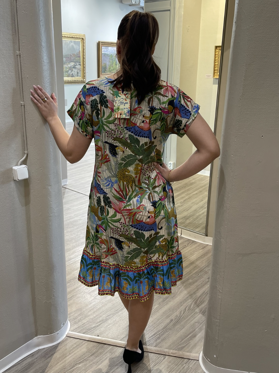 Orientique x Escape Dani Driss Short Sleeve Frill mekko 30131