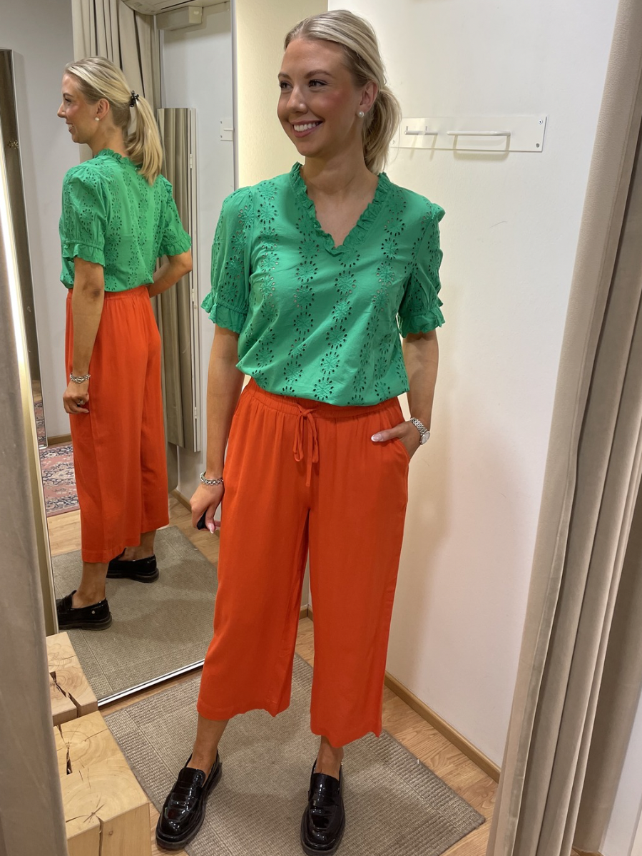 Kaffe Milia pellavasekoitehousut, eri värejä