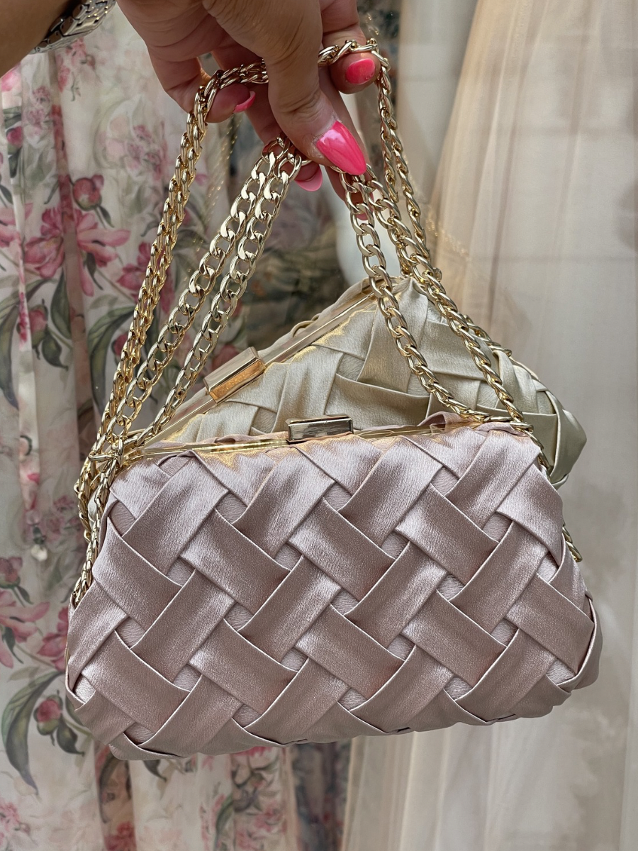 Juhlalaukku, vanha roosa ja shampanja