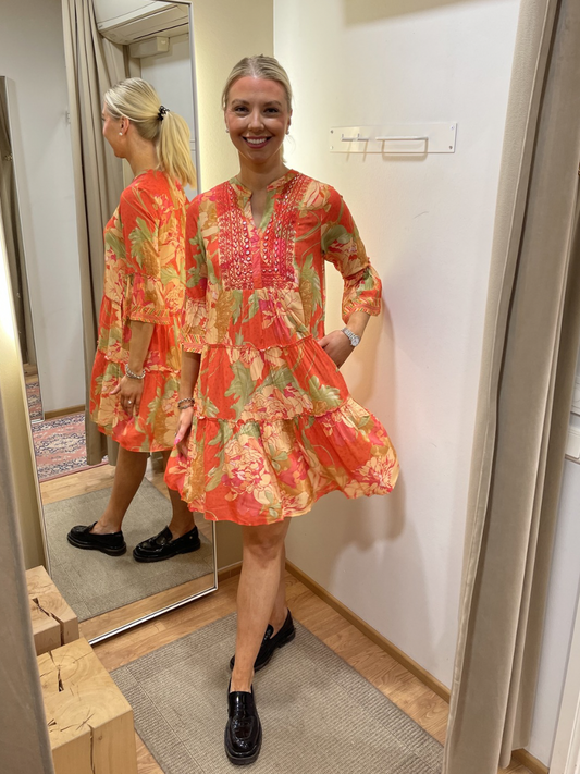 Orientique x Escape, Rosa Dress Layers Frill Sleeve 91234