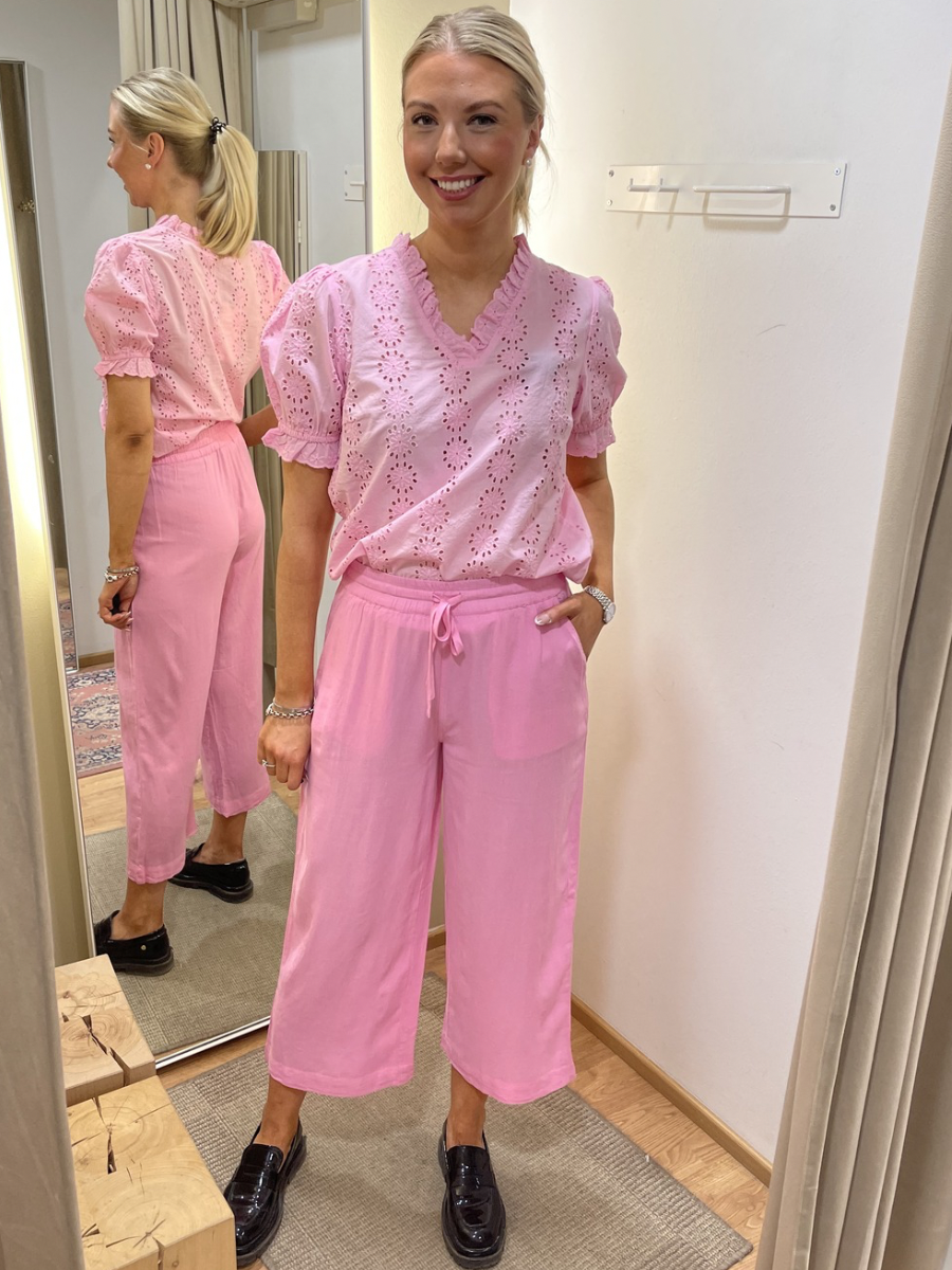 Kaffe Milia pellavasekoitehousut, eri värejä