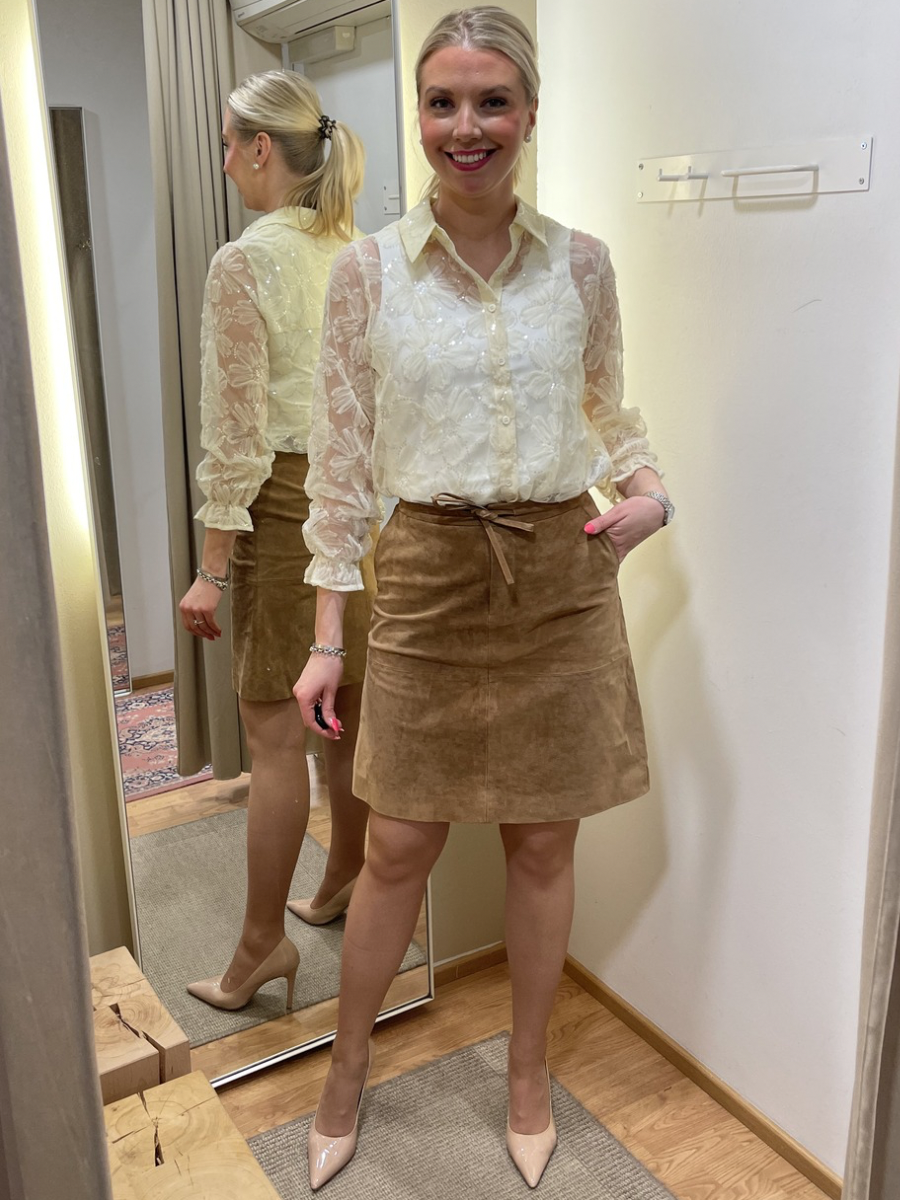 CR Fido Suede mokkanahkahame, Cowboy Brown