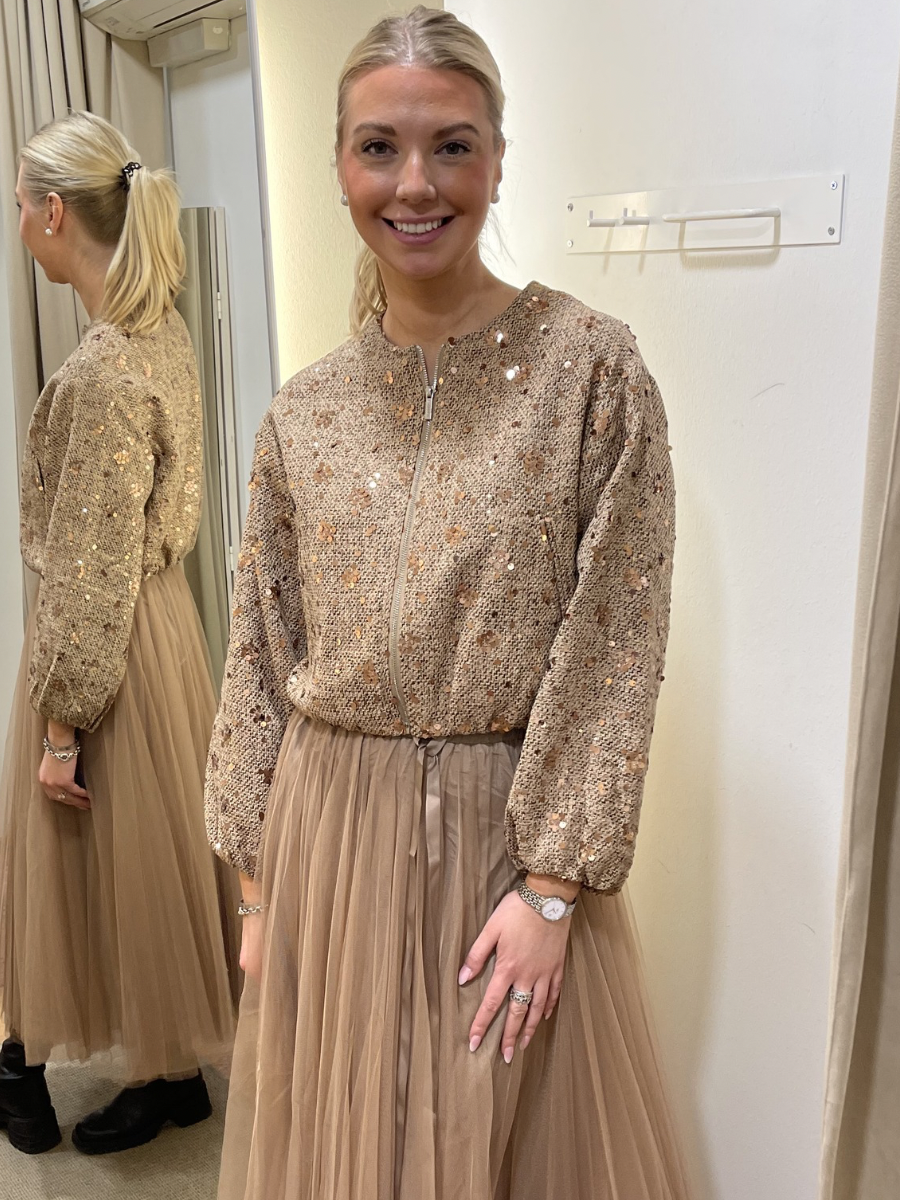 Esqualo lyhyt takkijakku, paljetti