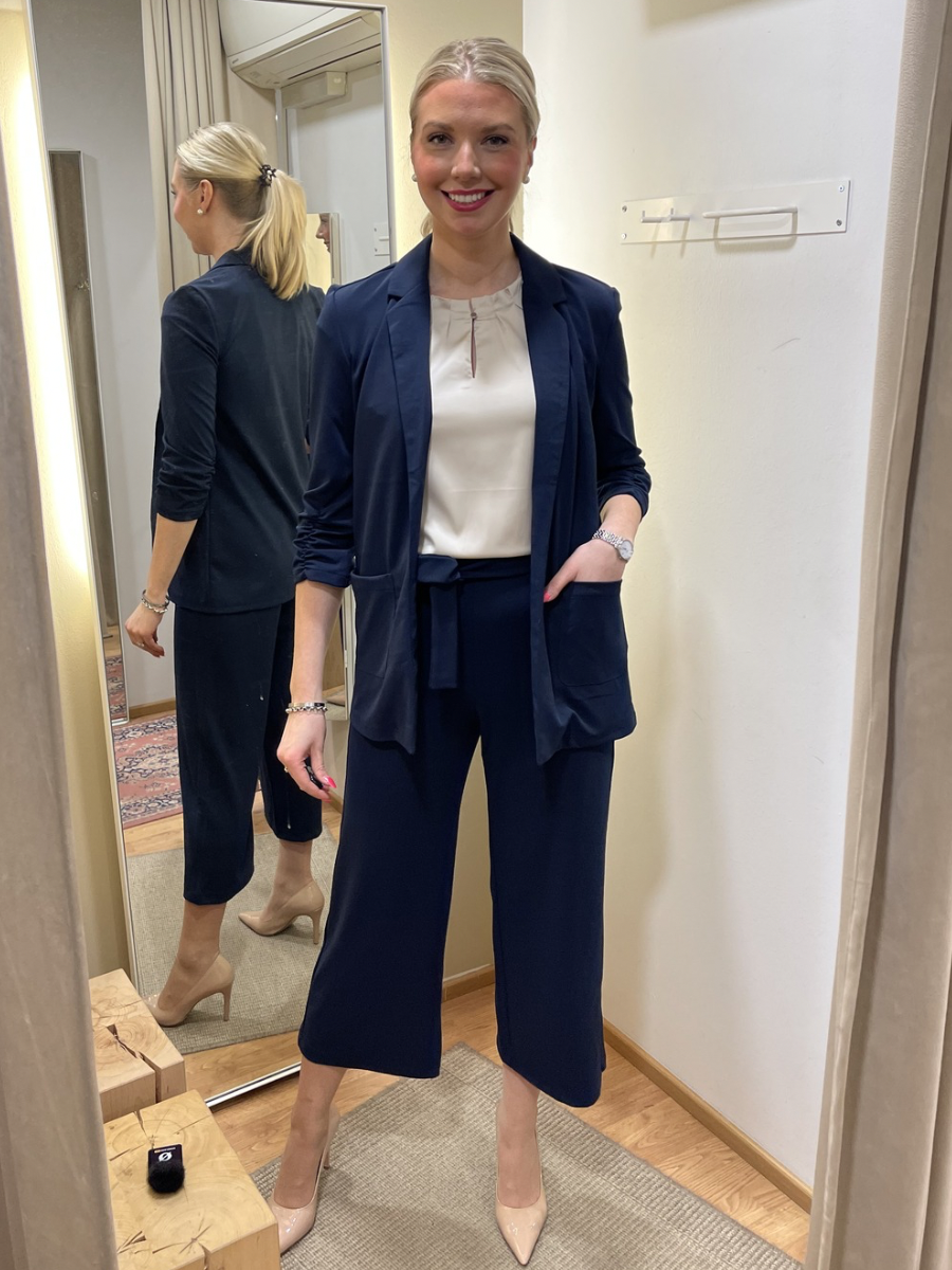 KA Phoebe 3/4 blazer, musta, tummansininen ja beige