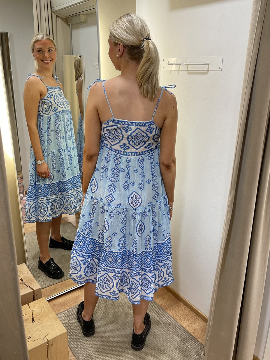 Orientique x Escape, Carla Blue Dress Tie 40142