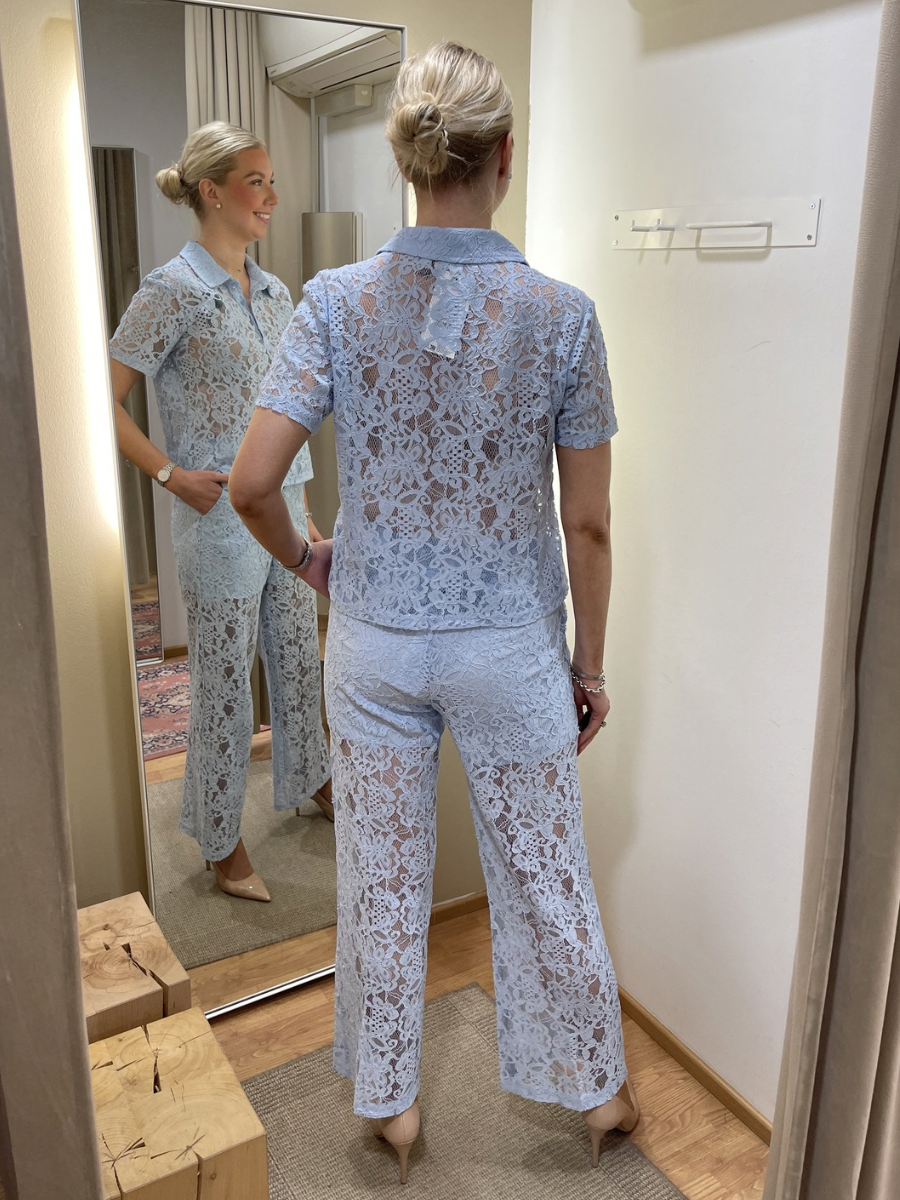 KA Lacy pitsihousut, vaaleansininen