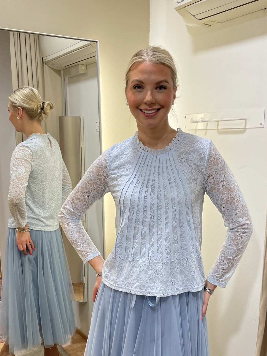 Vienna pitsipusero, Beige ja Vaaleansininen