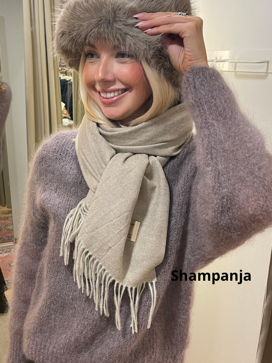 Cashmerehuivi, eri värejä