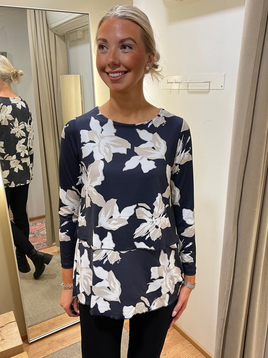 STI Skye trikootunika, musta ja tummansininen