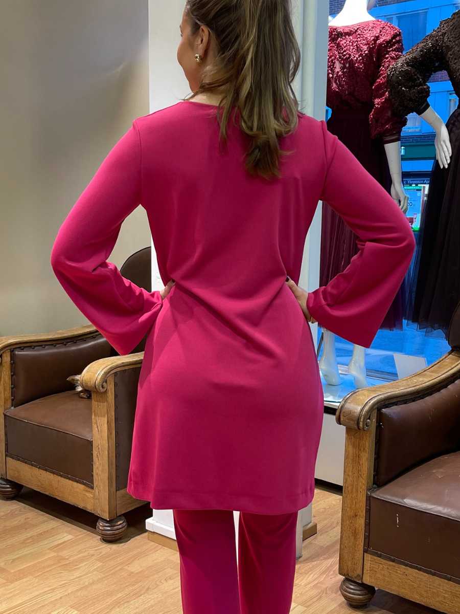 Ana Alcazar tunikamekko 040200-3426 fuksianpunainen ja musta