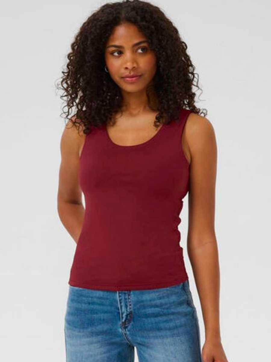 KA Arina toppi valkoinen, musta, viininpunainen