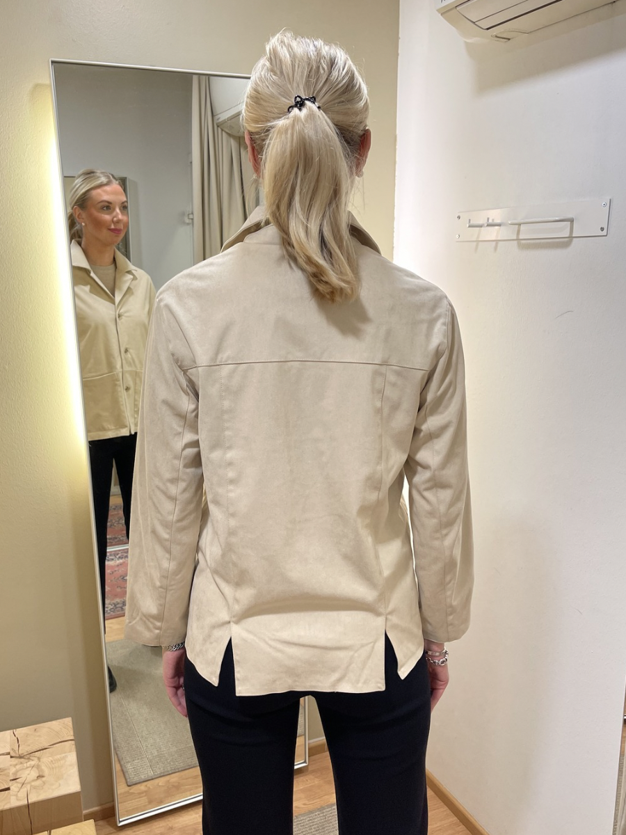 Esqualo mokkajäljitelmä takki, vaalea