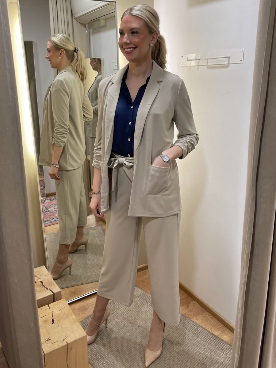 KA Phoebe 3/4 blazer, musta, tummansininen ja beige