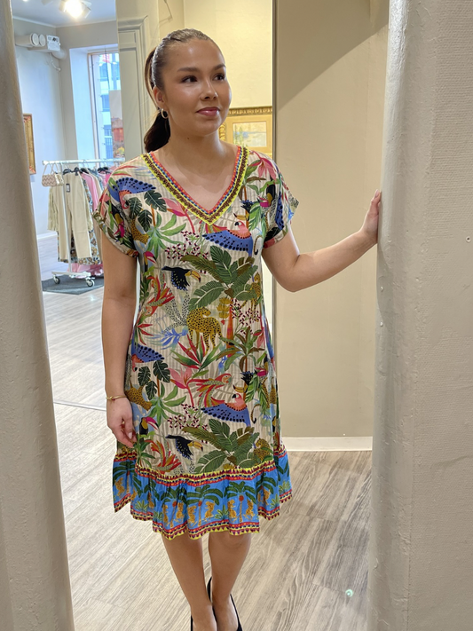 Orientique x Escape Dani Driss Short Sleeve Frill mekko 30131