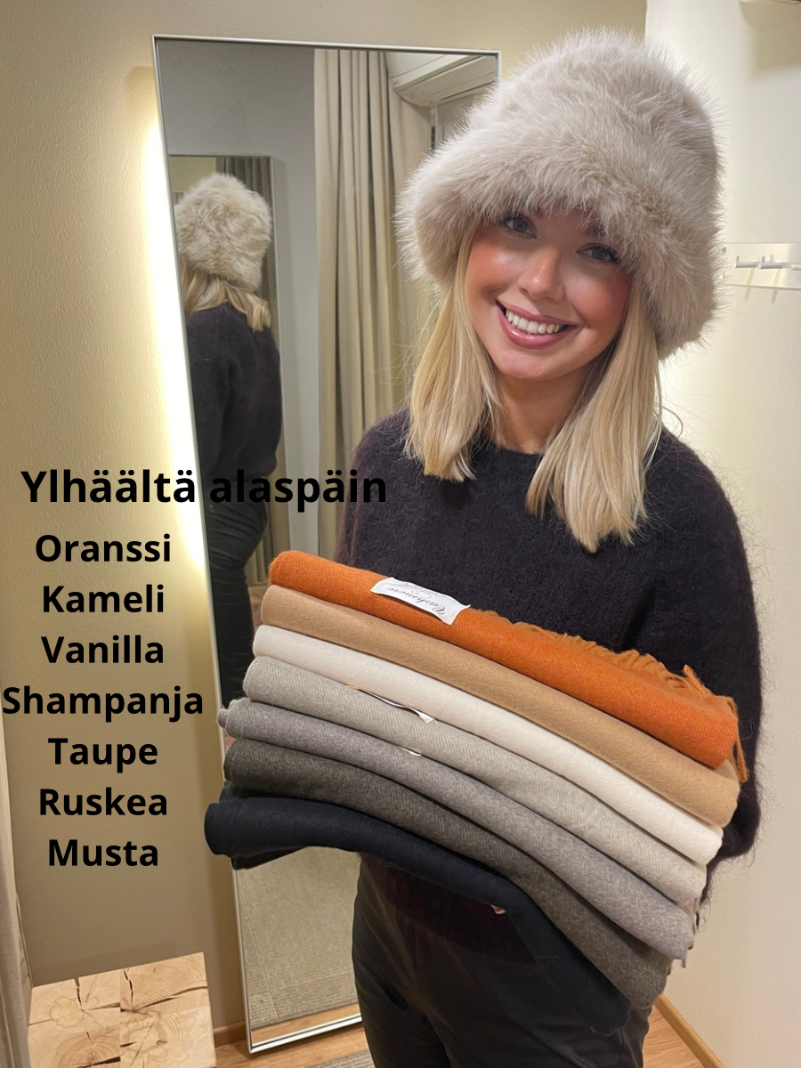 Cashmerehuivi, eri värejä