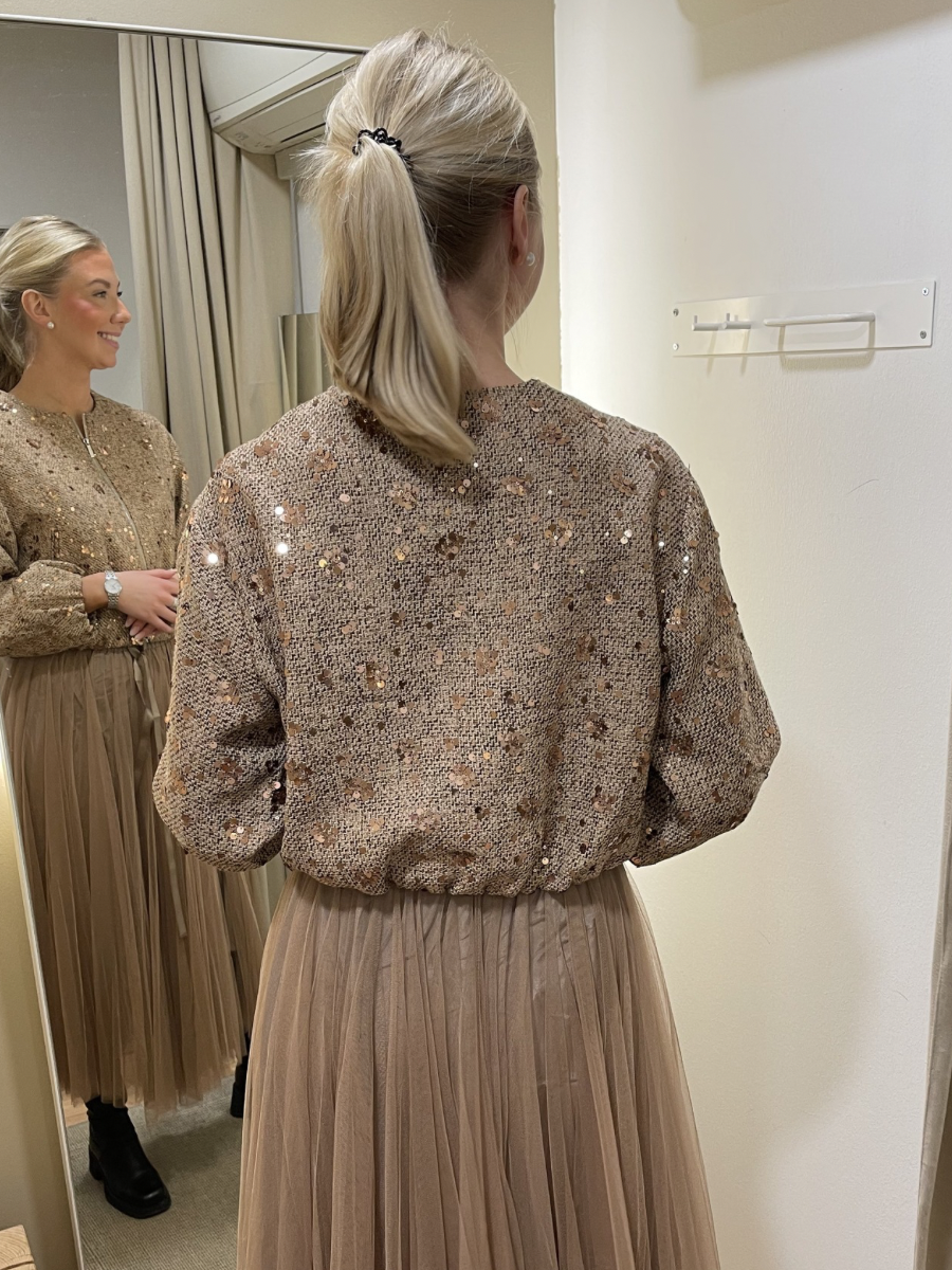 Esqualo lyhyt takkijakku, paljetti