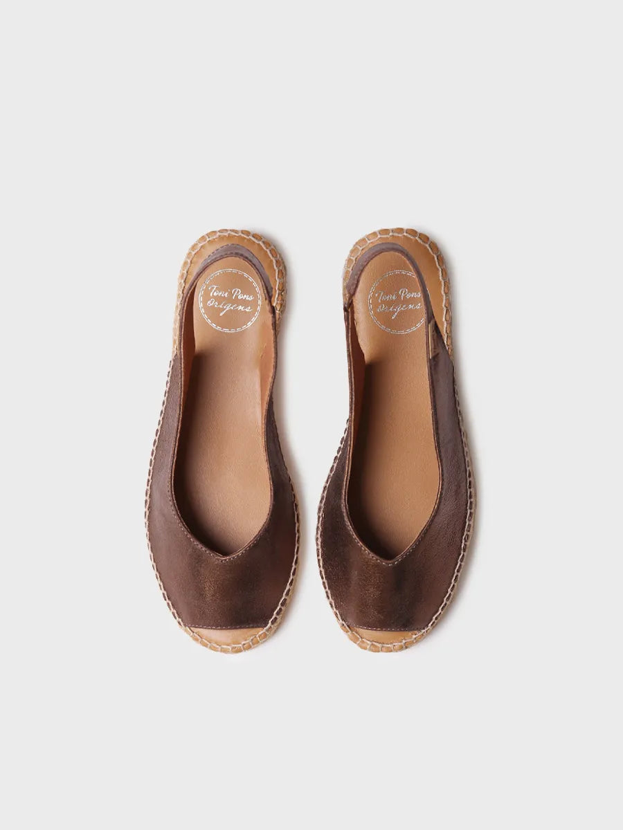 Toni Pons ERICA-AS nahkaiset espadrillot, Bronze