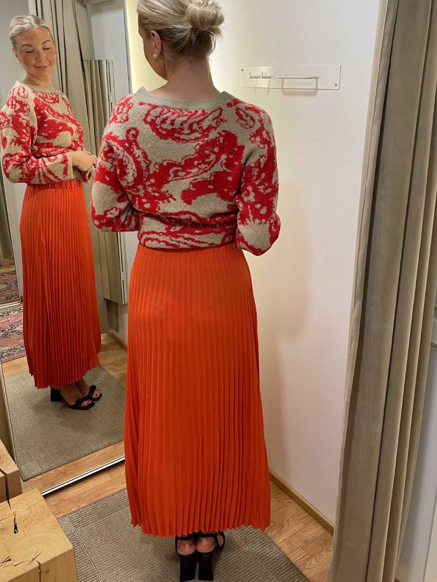 Charline pliseerattu hame, Paprika