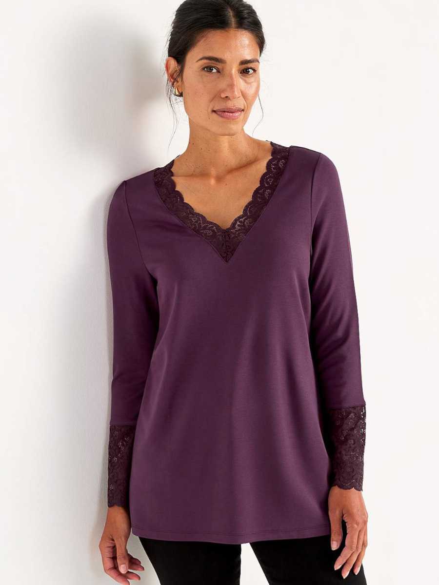 Linnea trikootunika, violetti