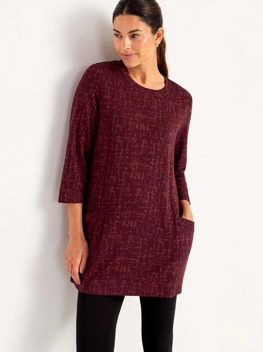 Trikootunika, musta valkoinen ja punainen