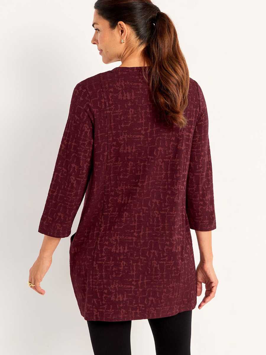 Trikootunika, musta valkoinen ja punainen