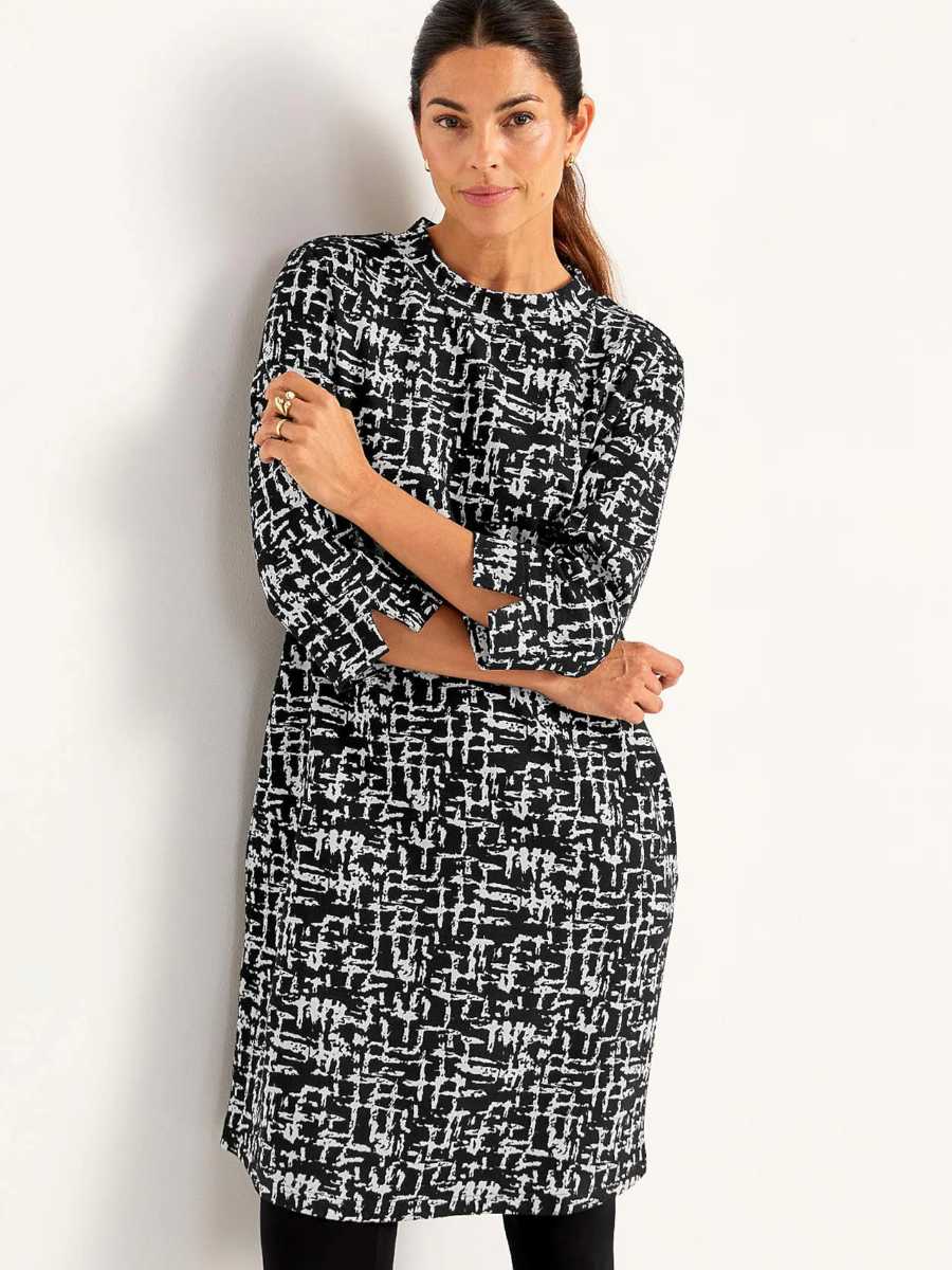 Trikoomekko, musta/valkoinen ja punainen