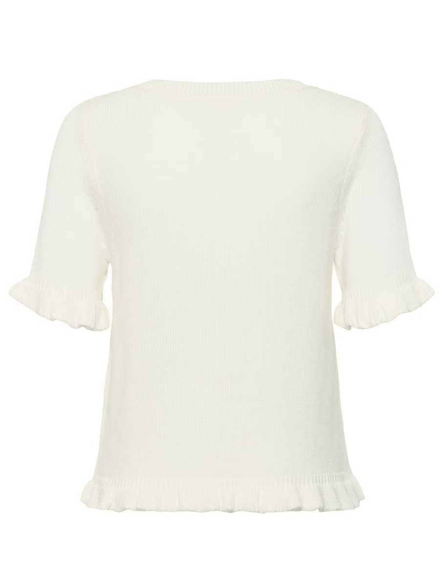 Kaffe Lindsay neulepusero, valkoinen ja beige