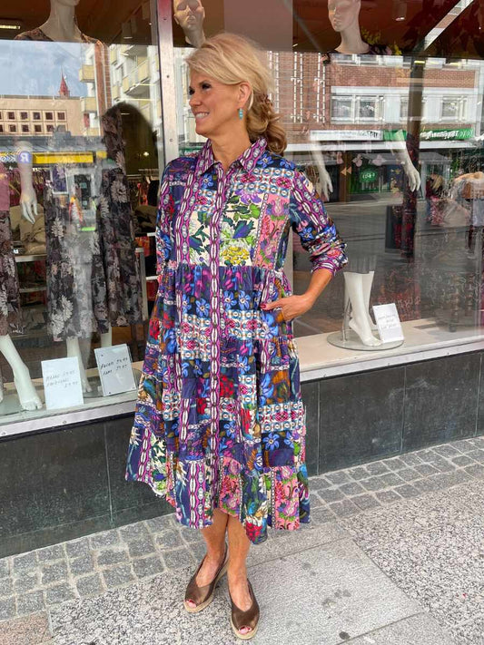 Orientique x Escape Magdalena dress Bottonthrough, babysametti