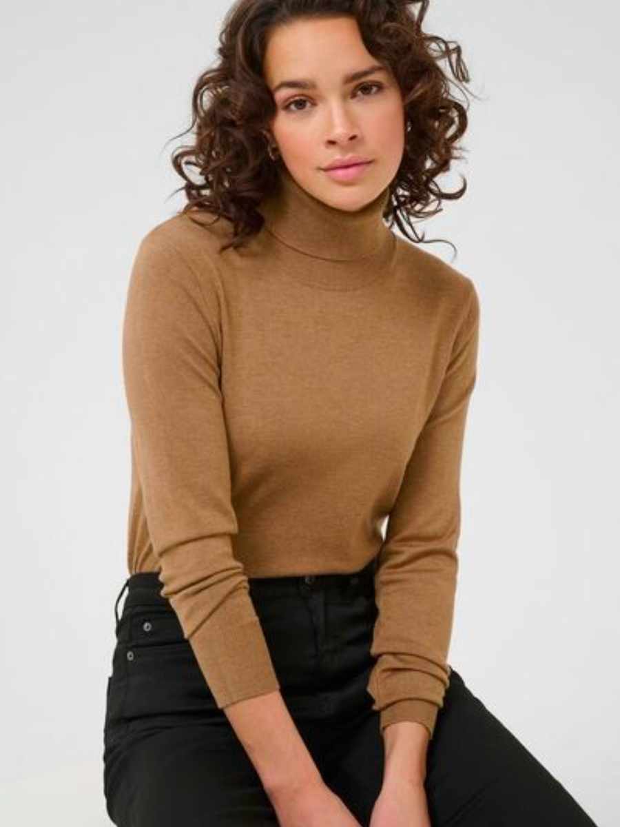 Kaffe Astrid rollneck poolopusero, eri värejä