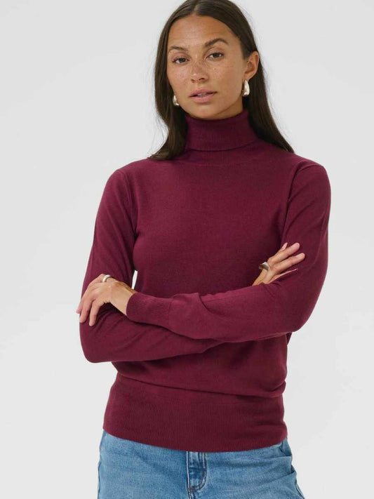 Kaffe Astrid rollneck poolopusero, eri värejä